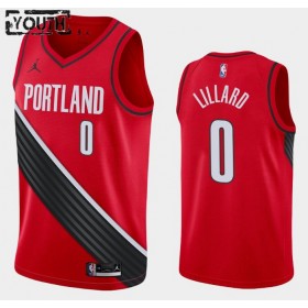 Dres Portland Trail Blazers Damian Lillard 0 2020-21 Jordan Brand Statement Edition Swingman - Dječji